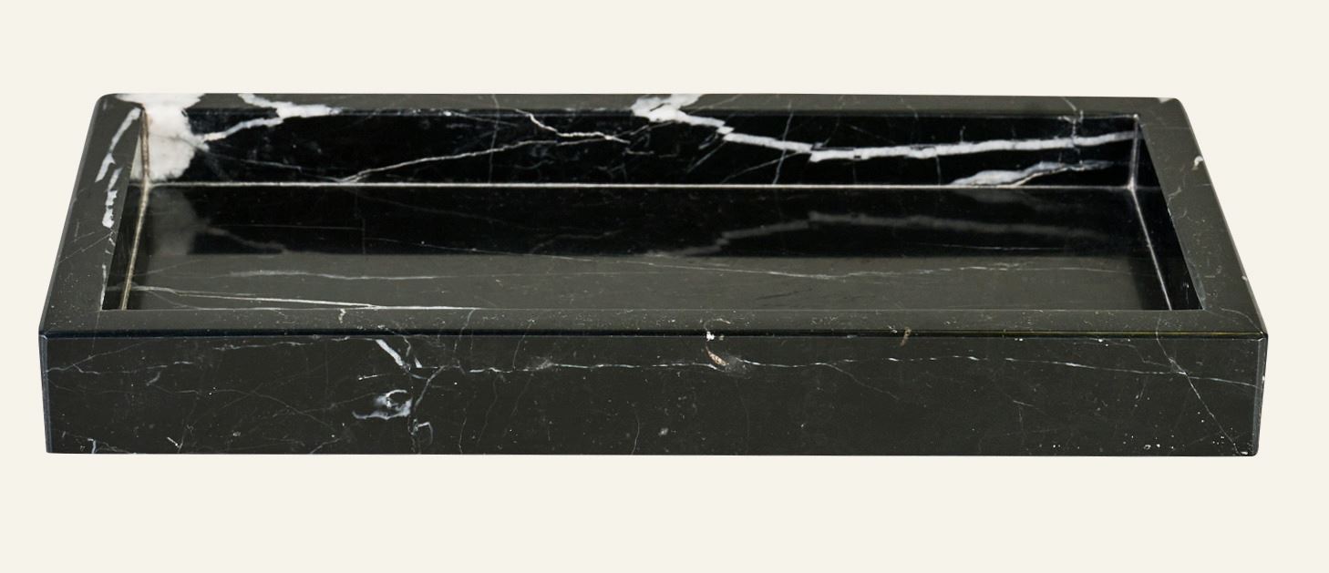 Tablett Schwarz - 22x11x2,5 cm Schwarz - 1