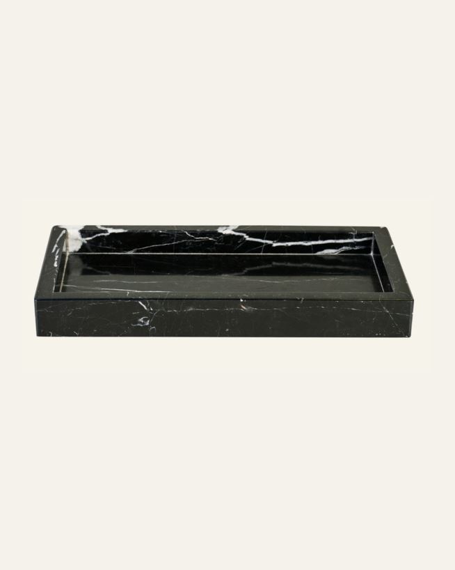 Tablett Schwarz - 22x11x2,5 cm Schwarz - 1