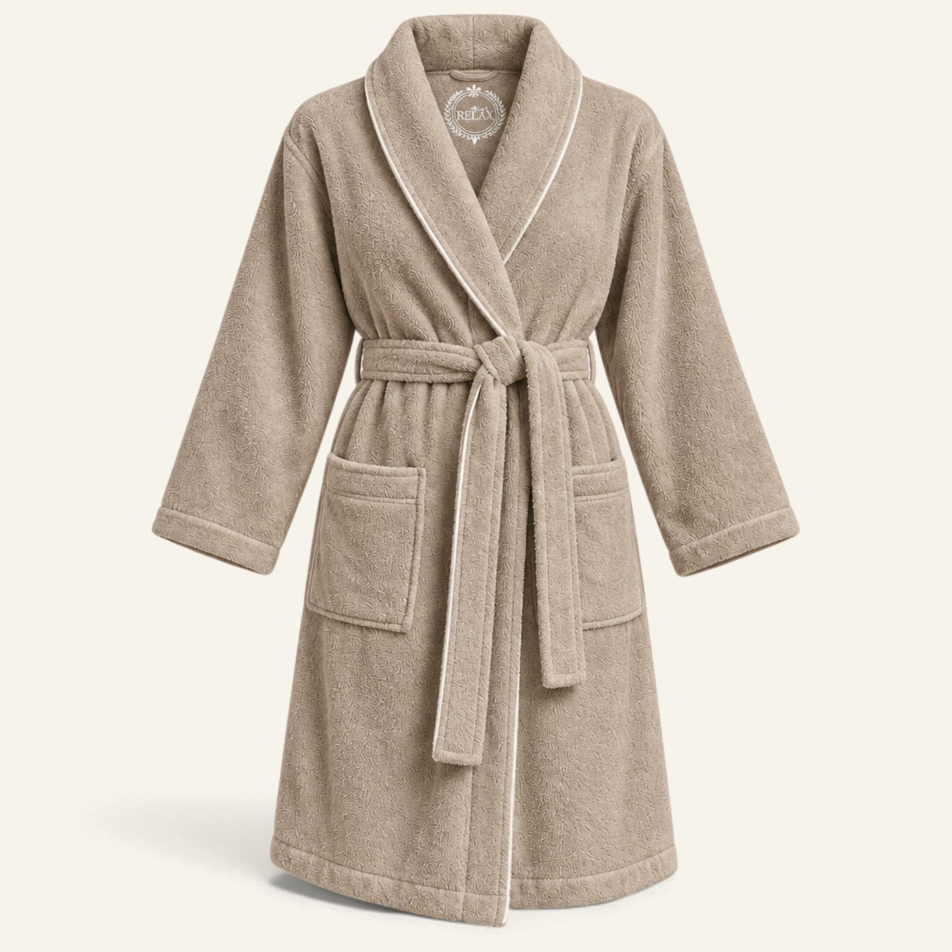 Bademantel Beige - S/M Beige - 1