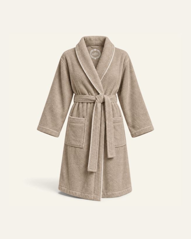 Bademantel Beige - S/M Beige - 1