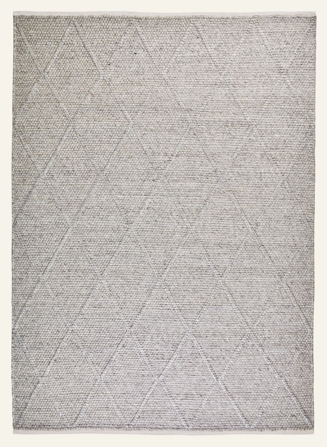 Wollteppich Grau - 80x150 cm Grau - 1