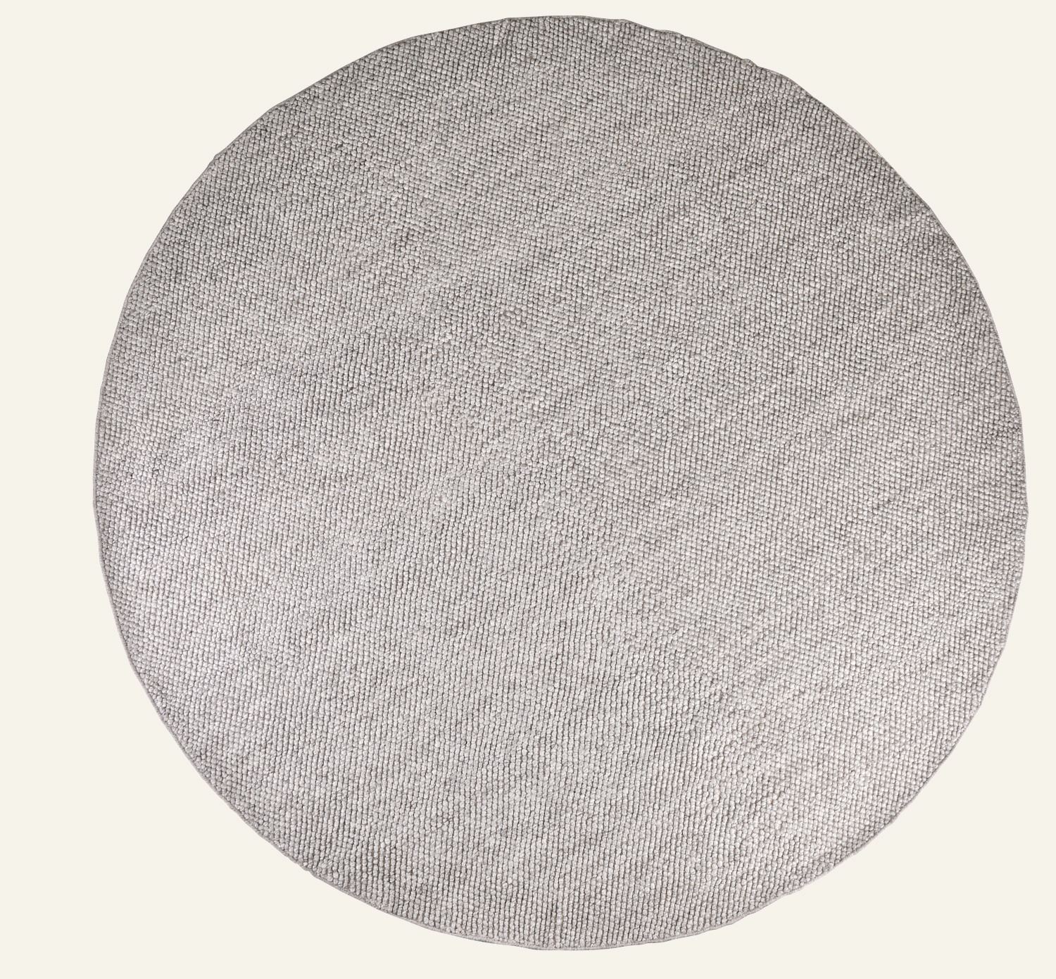 Wollteppich Grau - ø230 Grau - 1