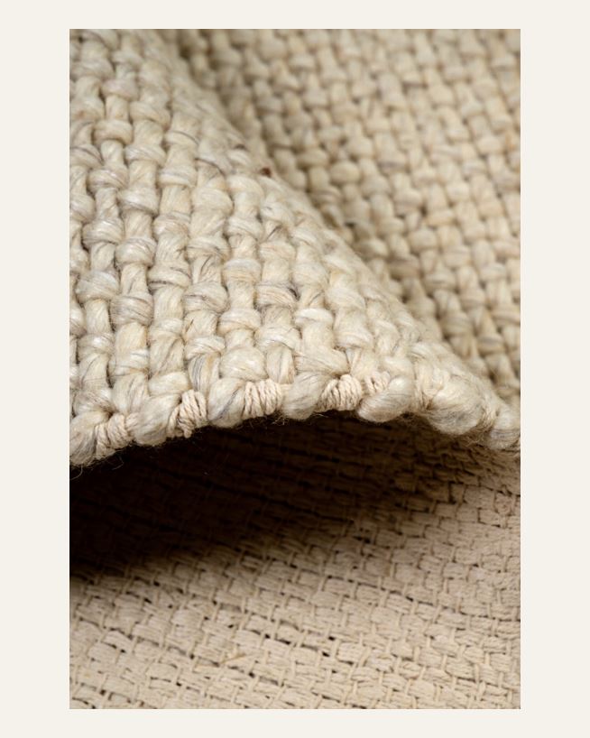 Wollteppich Natur - 80x150 cm Natur - 1