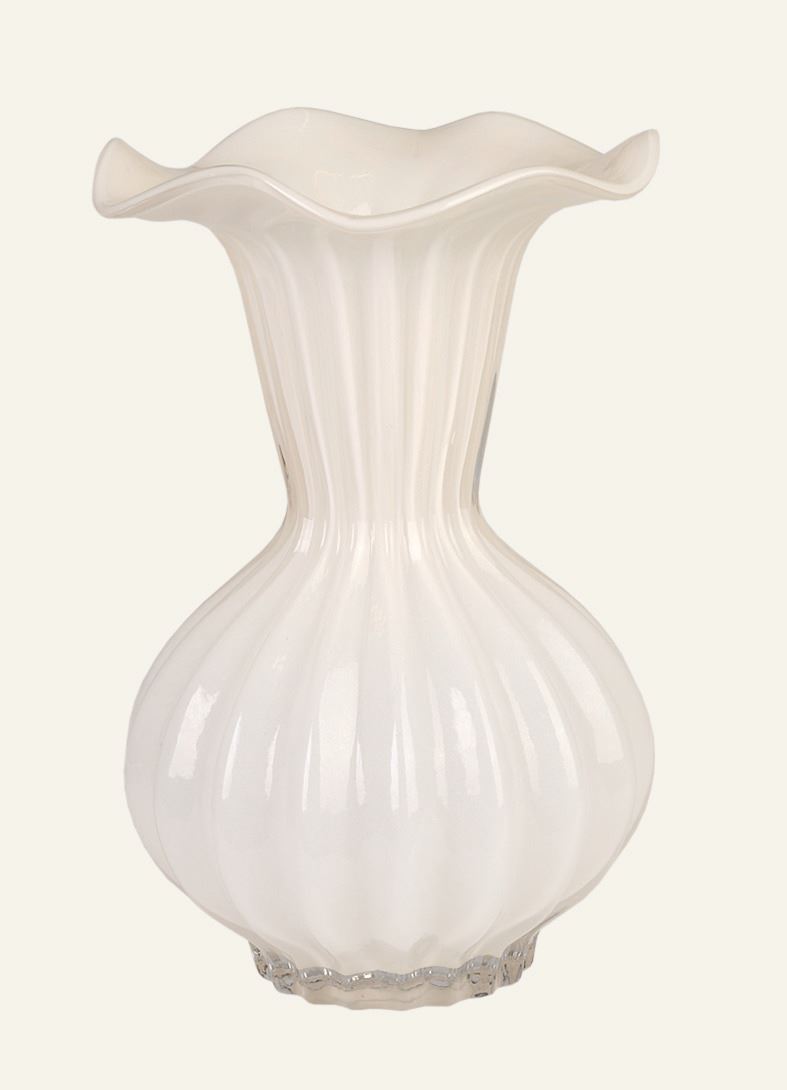 Vase Weiß - 17x17x27 cm Weiß - 1