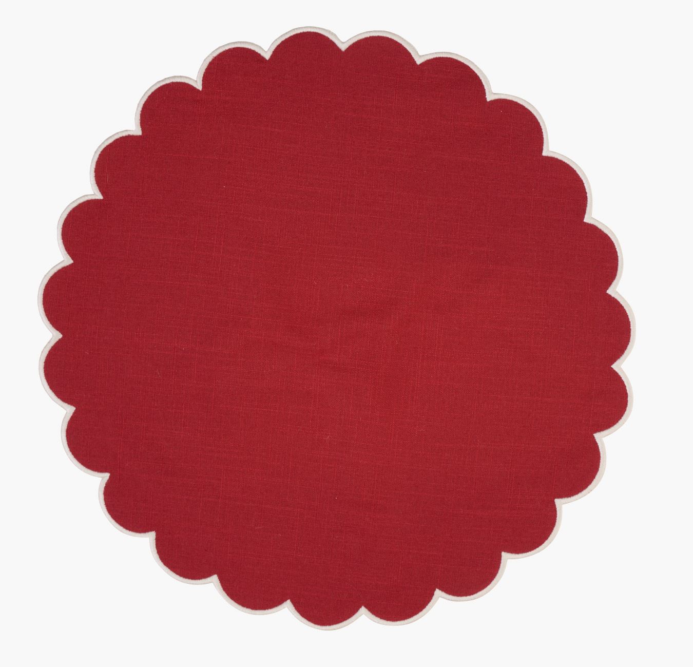 Stoffservietten Rot - ø40 Rot - 1