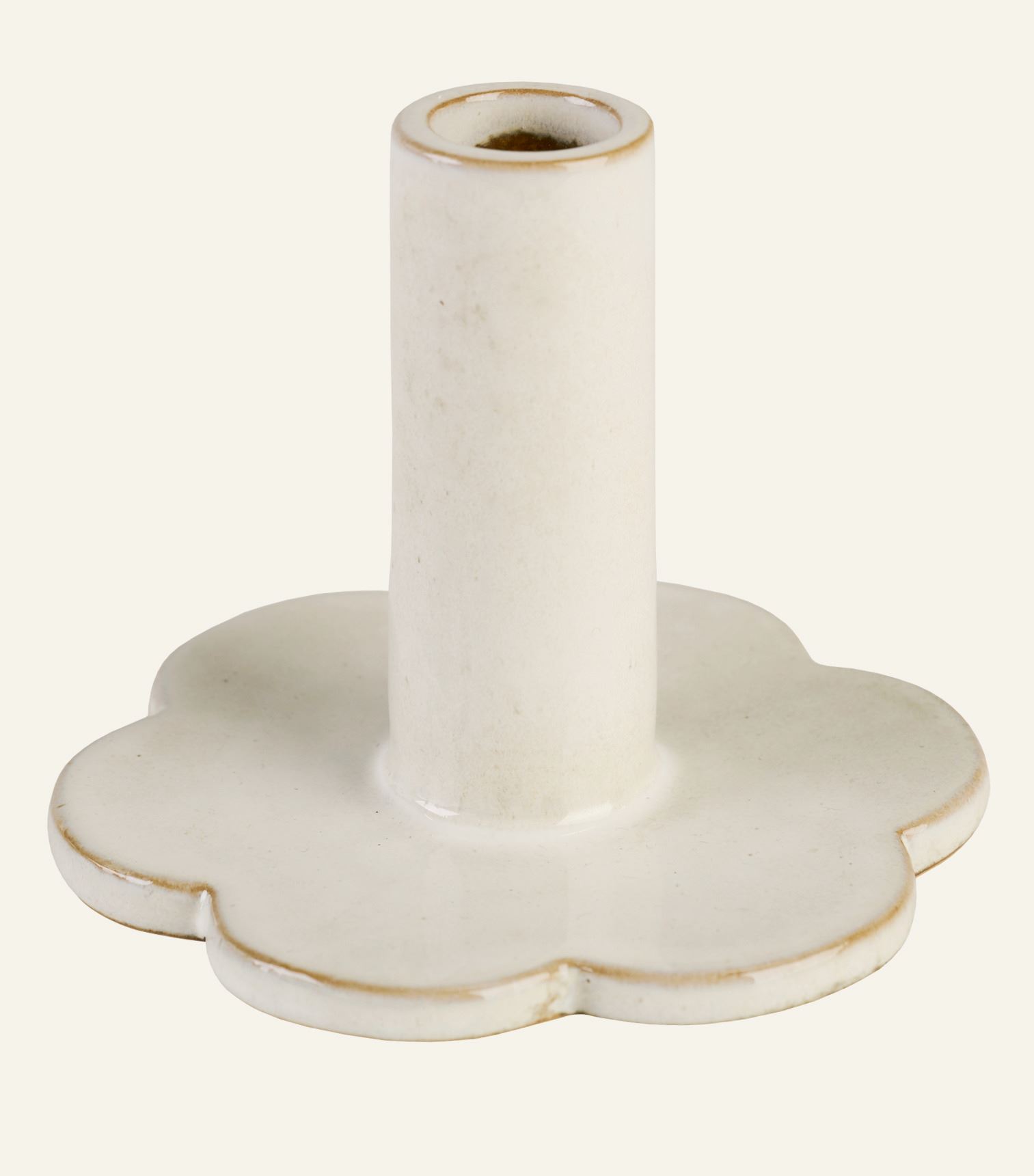 Kerzenständer Offwhite - 13x13x11 cm Offwhite - 1