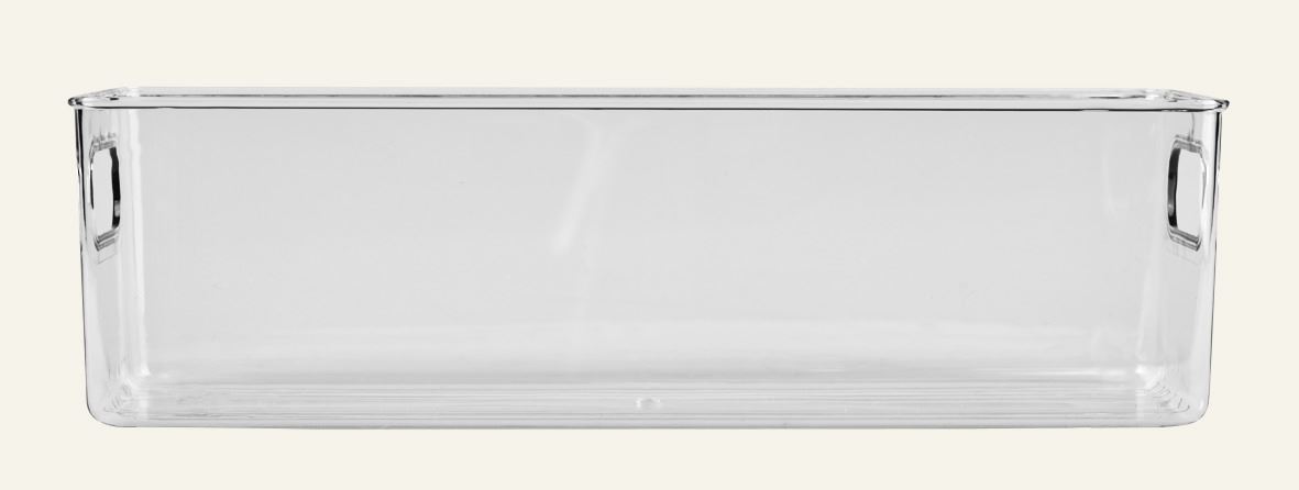 Schmale Aufbewahrungsbox Transparent - 9,7x26,5x15,5 cm Transparent - 1