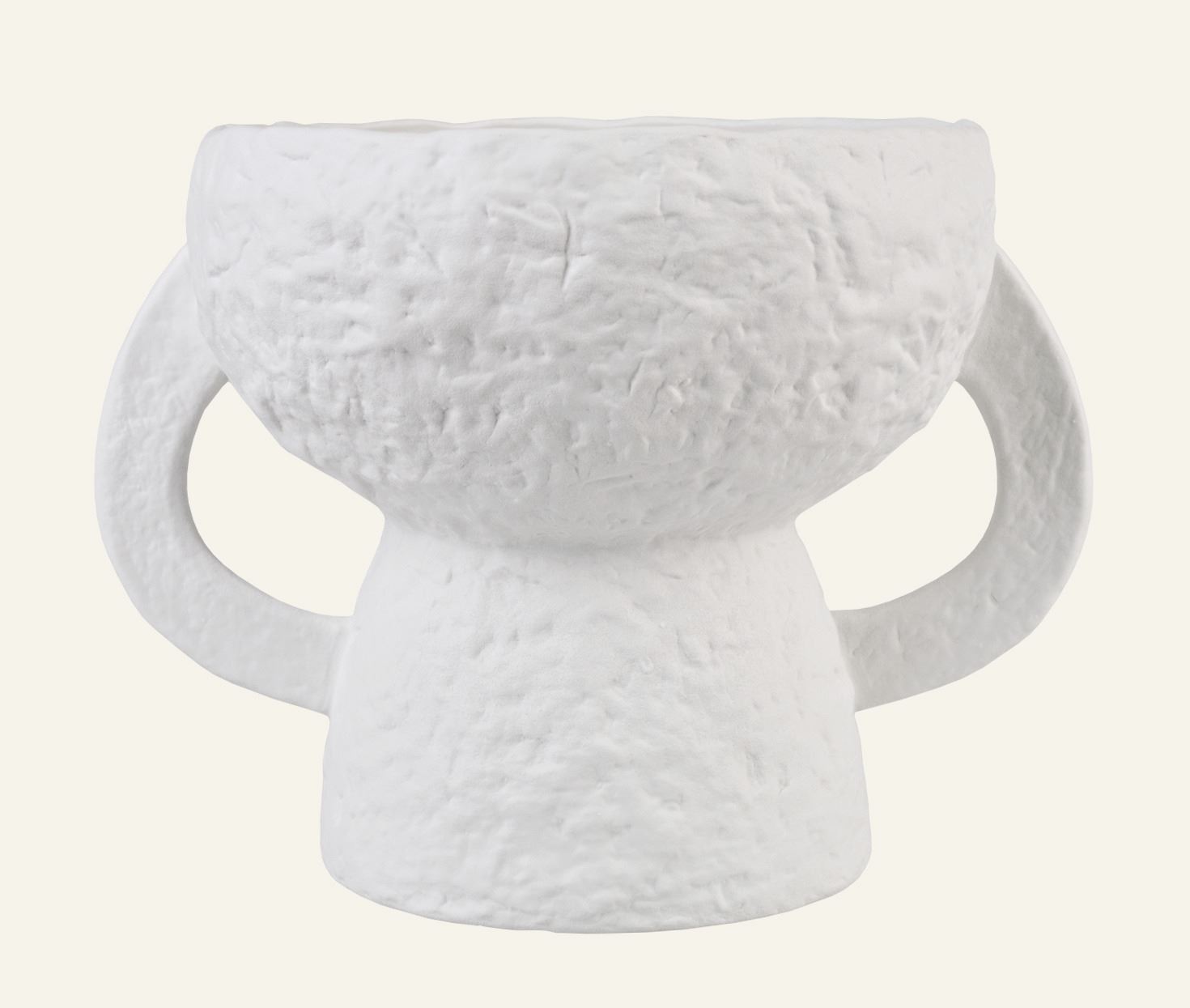 Vase Weiß - 30x23x23 cm Weiß - 1