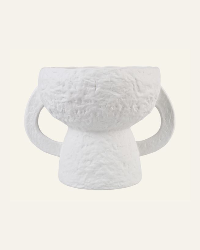 Vase Weiß - 30x23x23 cm Weiß - 1