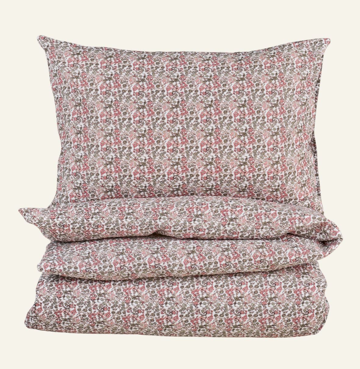 Seersucker-Bettwäsche Multi/Pink - 140x200 cm Multi/Pink - 1