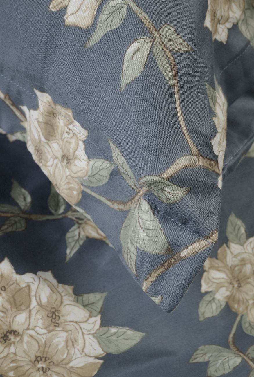 Satin-Bettwäsche Nebelblau - 3