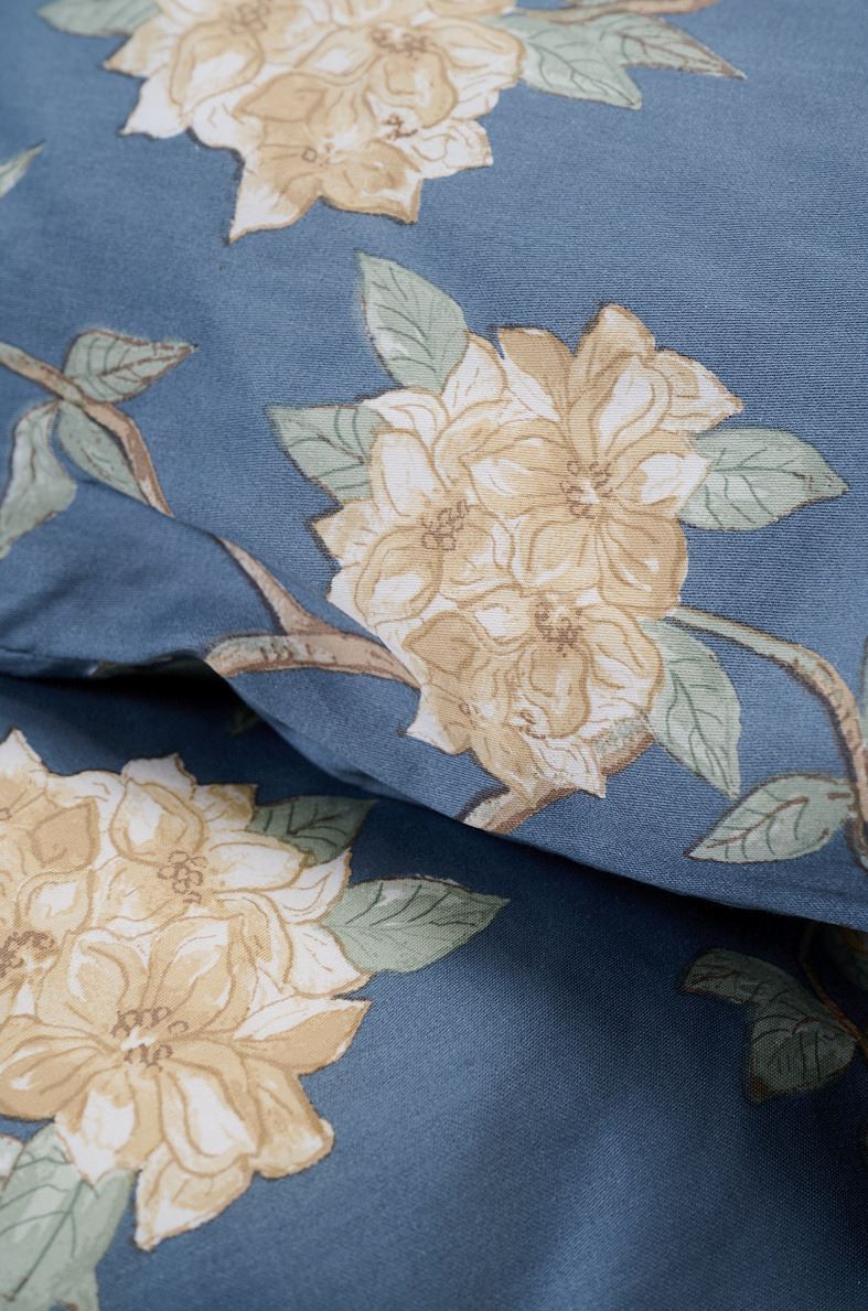 Satin-Bettwäsche Nebelblau - 4
