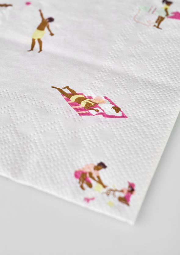 Küchenservietten Multi/Pink - 3