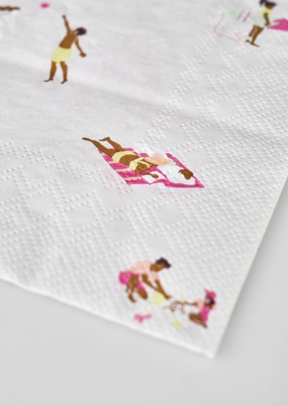 Küchenservietten Multi/Pink - 3