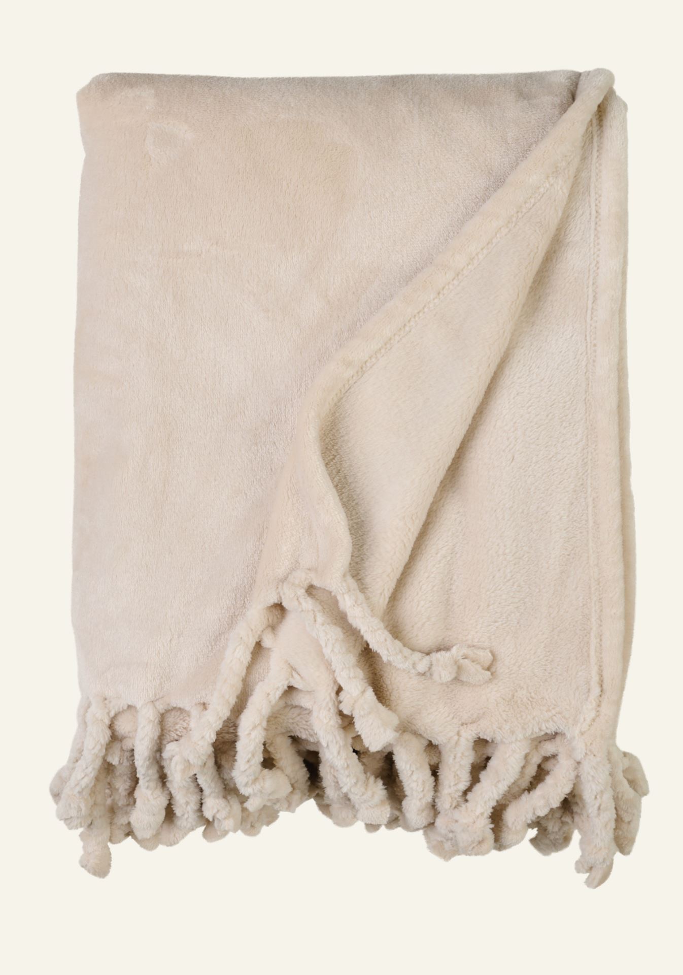 Fleecedecke Hellbeige - 130x170 cm Hellbeige - 1