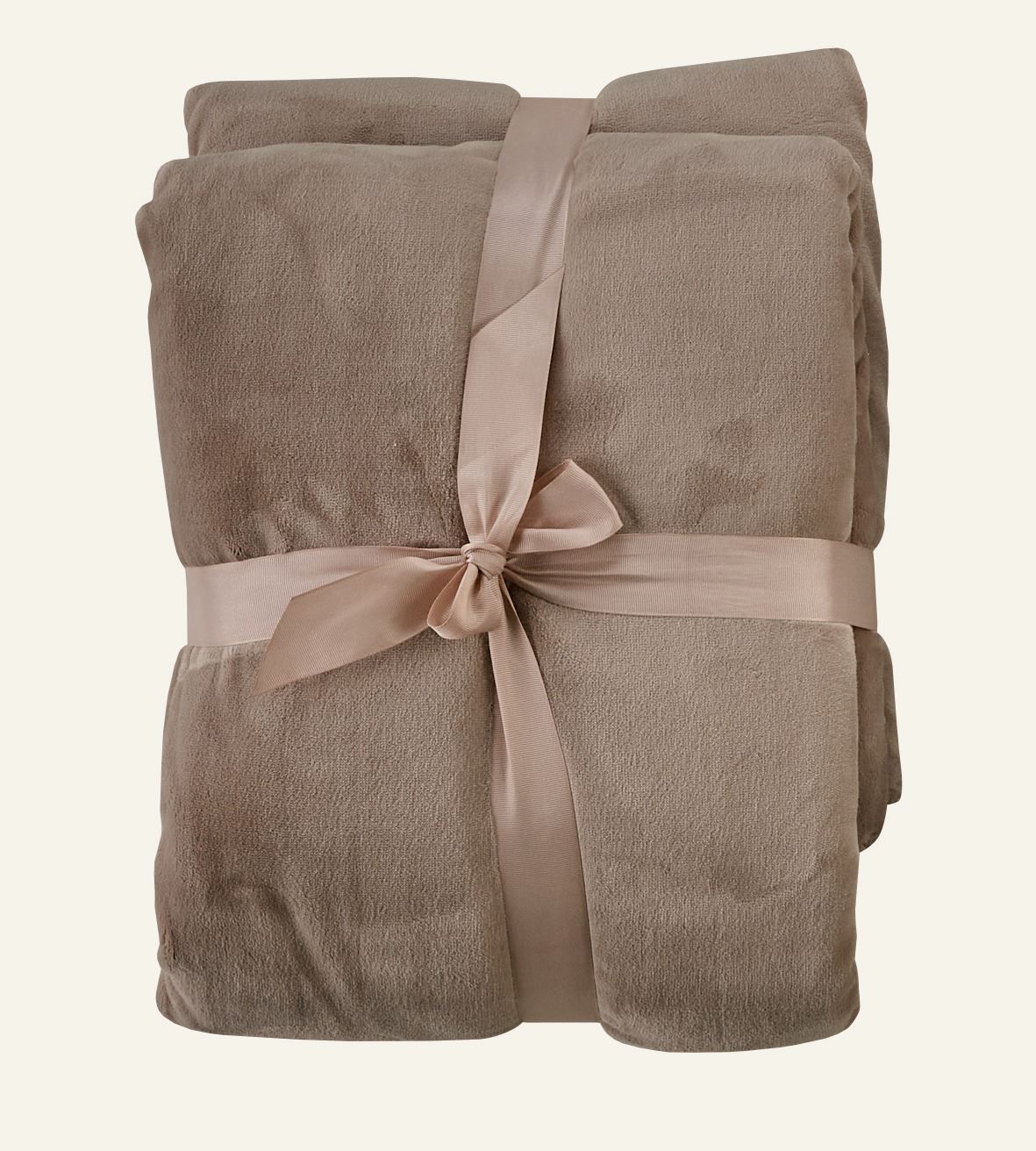 Fleecedecke Taupe - 130x170 cm Taupe - 1