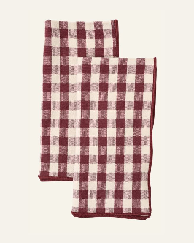 Stoffservietten im 2er-Set Burgund - 45x45 cm Burgund - 1