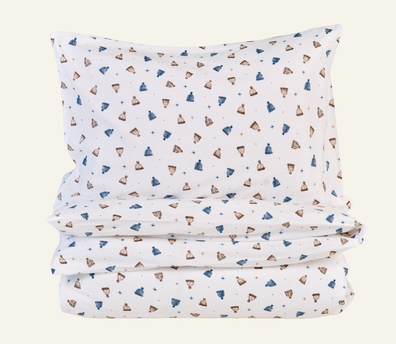 Flanellbettwäsche Multi/Blue - 140x200+50x70 cm Multi/Blue - 1