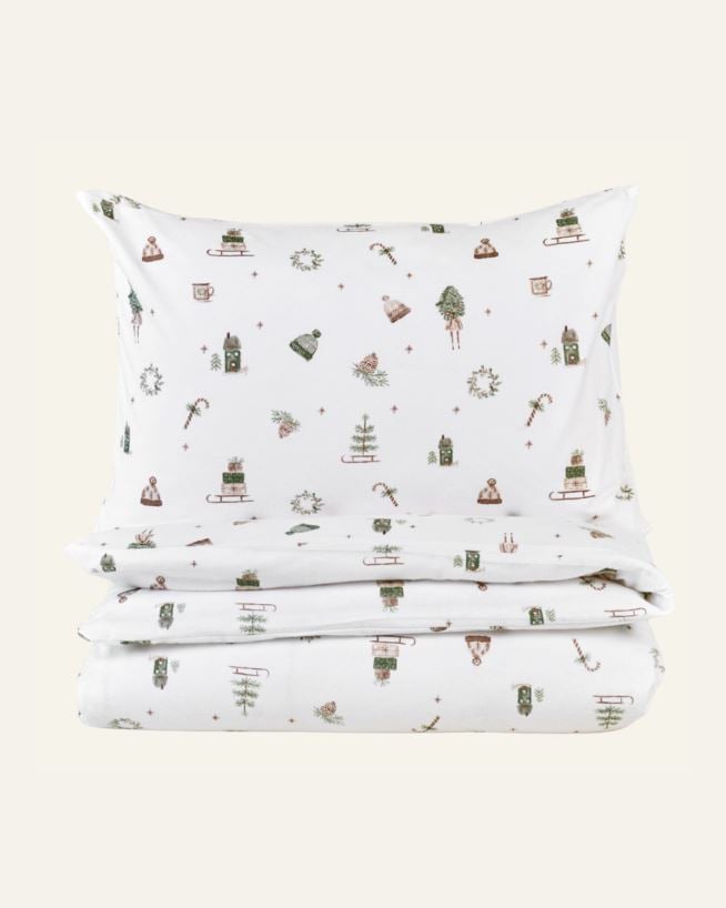 Flanellbettwäsche Multi/Grün - 200x220 cm Multi/Grün - 1