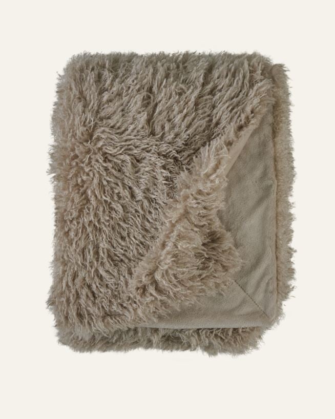Plaid aus Kunstfell Natur - 130x170 cm Natur - 1