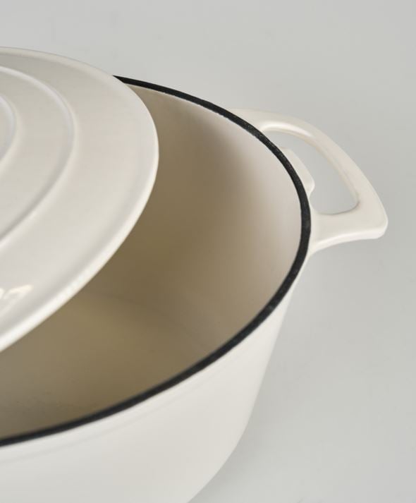 Gusseisen-Topf Oval Creme - 4