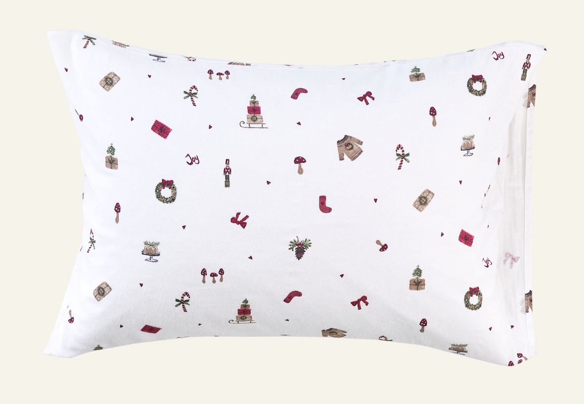 Flanell-Kissenbezug Multi/Rot - 50x60 cm Multi/Rot - 1