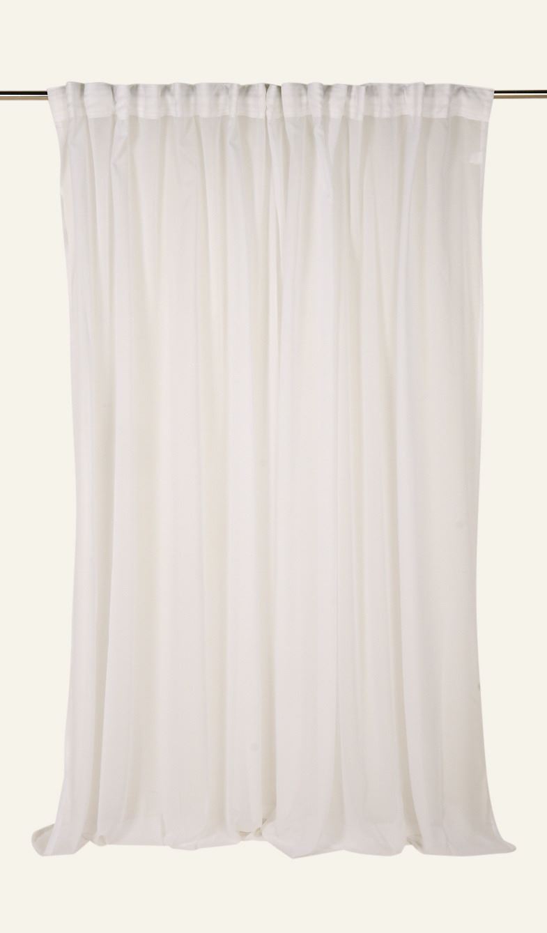 Extra breiter Vorhang Weiß - 270x240 cm Weiß - 1