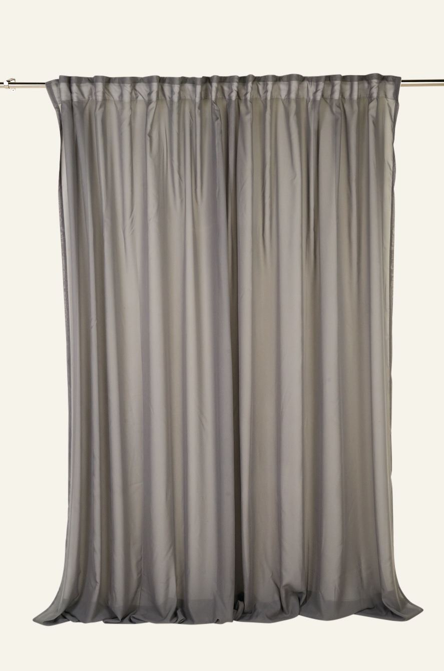 Extra breiter Vorhang Dunkelgrau - 270x240 cm Dunkelgrau - 1