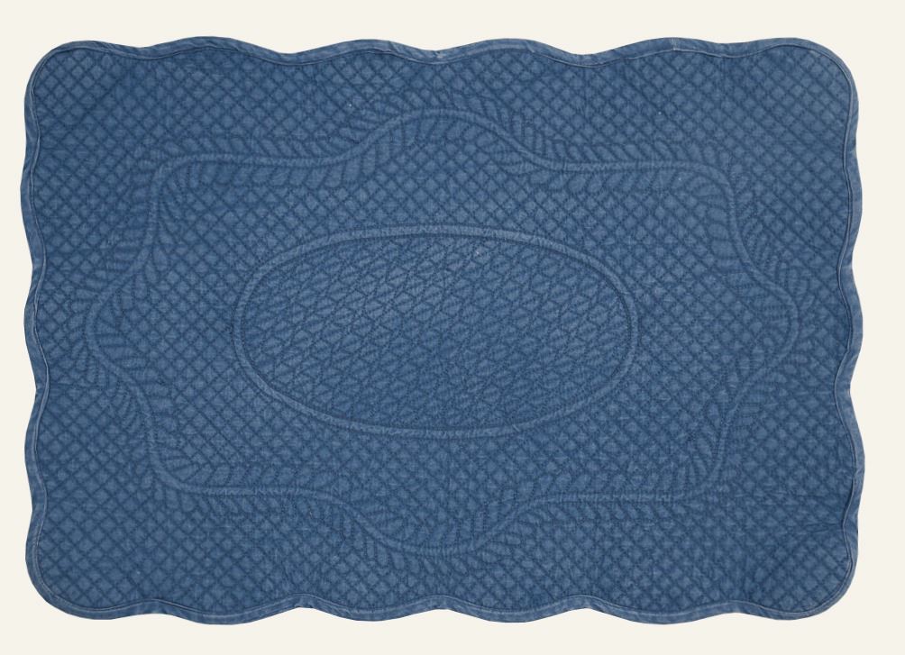 Platzset Grau-blau - 33x48 cm Grau-blau - 1