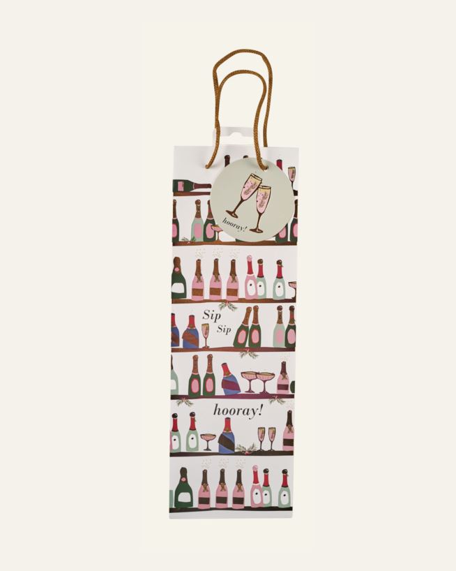 Geschenktüte für Flaschen Weiß - 12x36x10 cm Weiß - 1
