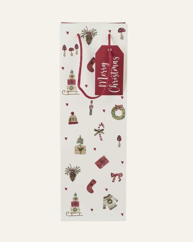 Geschenktüte für Flaschen Weiß - 12x36x10 cm Weiß - 1