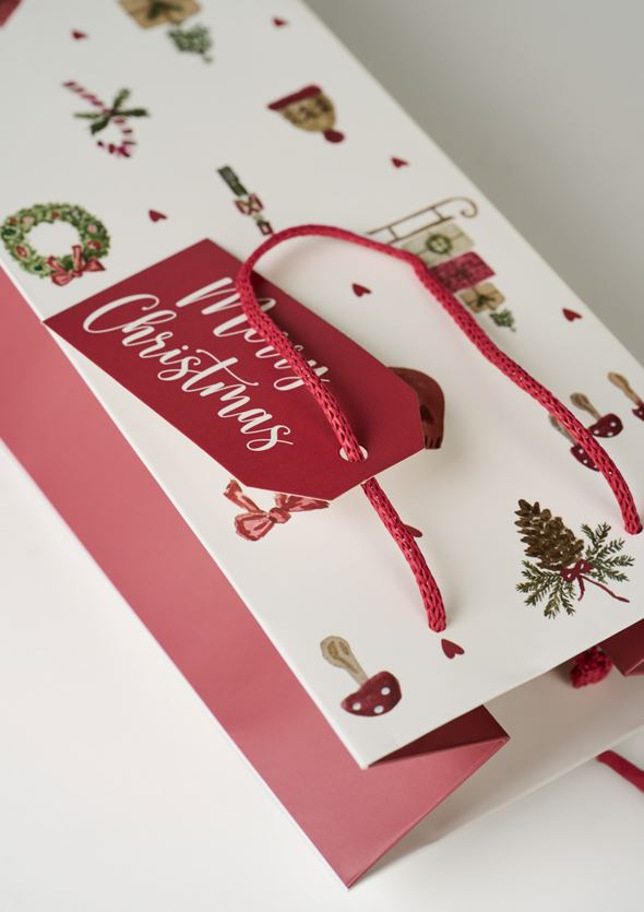 Geschenktüte für Flaschen Weiß - 3