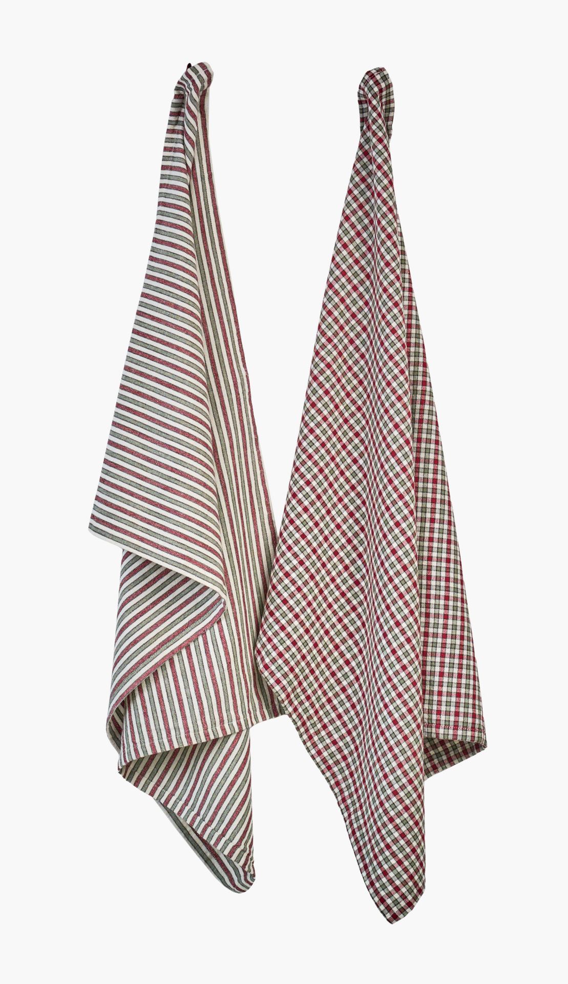 2Er-Set Küchentücher Rot - 50x70 cm Rot - 1