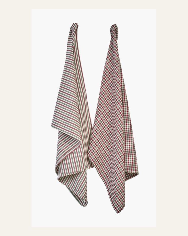 2Er-Set Küchentücher Rot - 50x70 cm Rot - 1