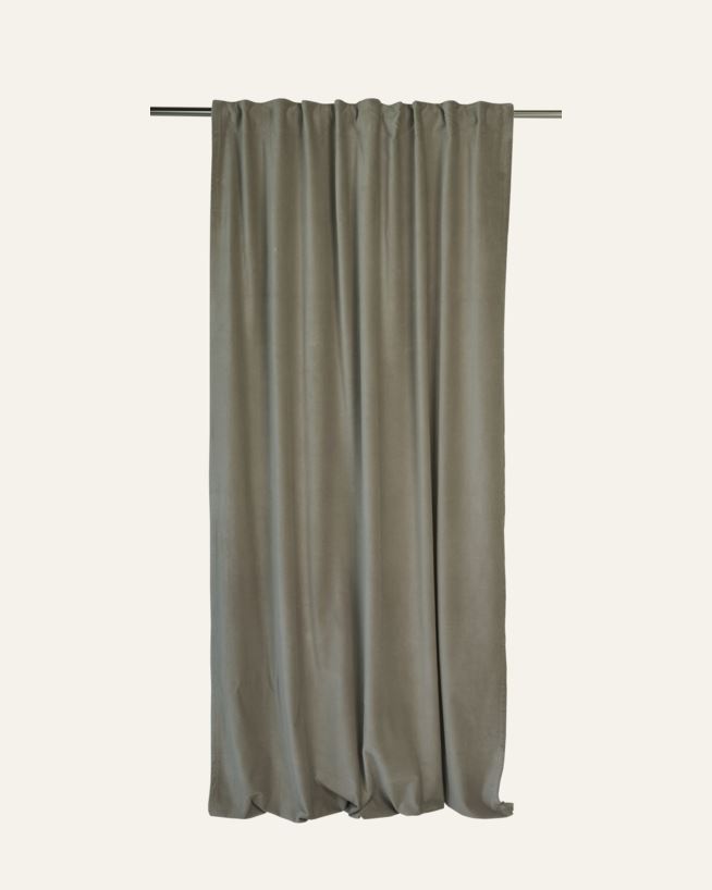Veloursvorhang Hellbeige - 140x220 cm Hellbeige - 1