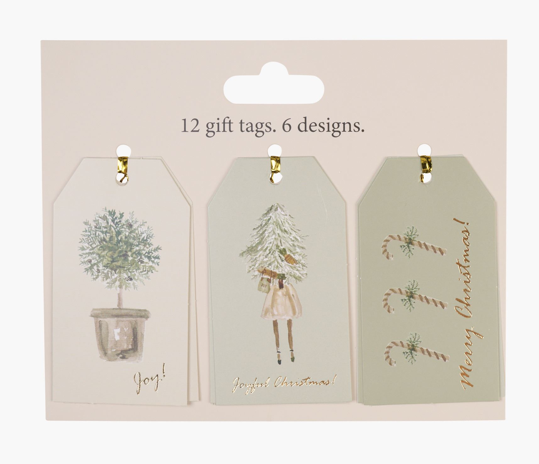 Geschenkanhänger 12 Stück Multi/Grün - 9 cm Multi/Grün - 1