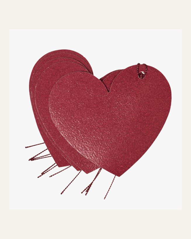 Geschenkanhänger 6 Stück Rot - 9 cm Rot - 1