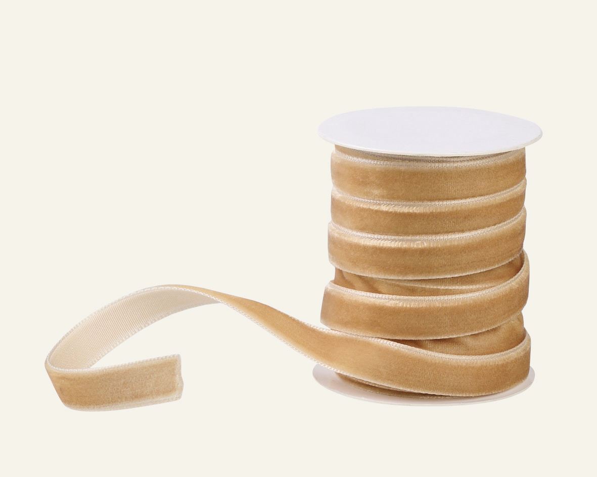 Geschenkband Beige - 1cm x 2m Beige - 1