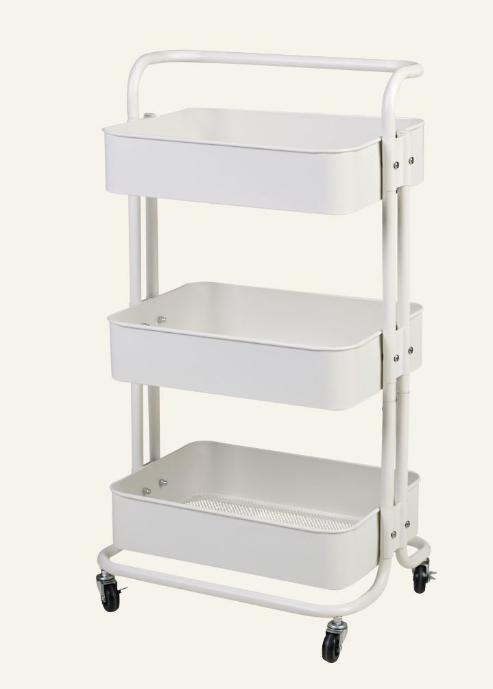 Servierwagen Weiß - 44x36x83 cm Weiß - 1