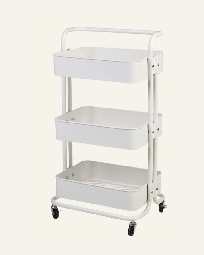 Servierwagen Weiß - 44x36x83 cm Weiß - 1