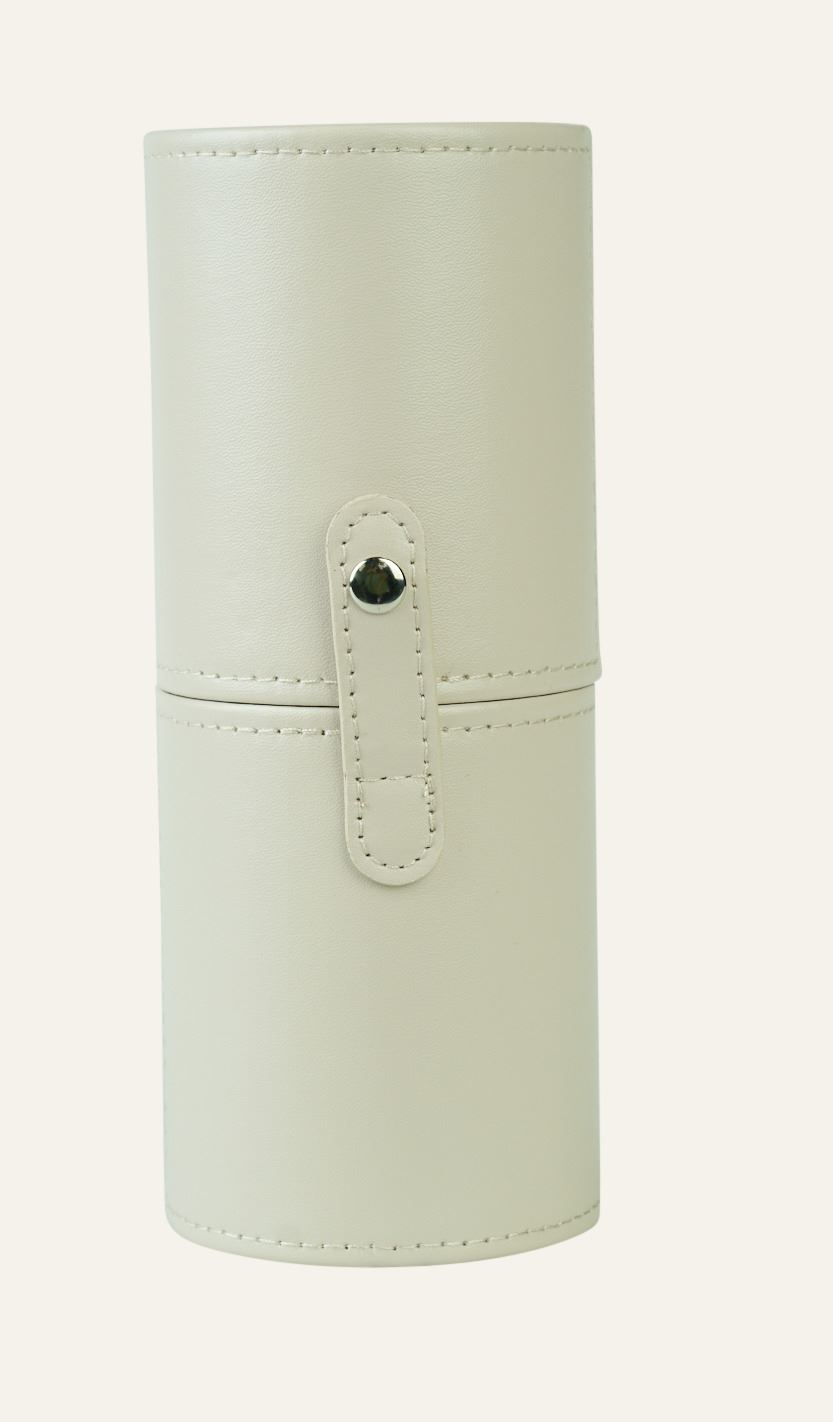 Make-Up-Pinsel-Etui Beige - 8x20 cm Beige - 1