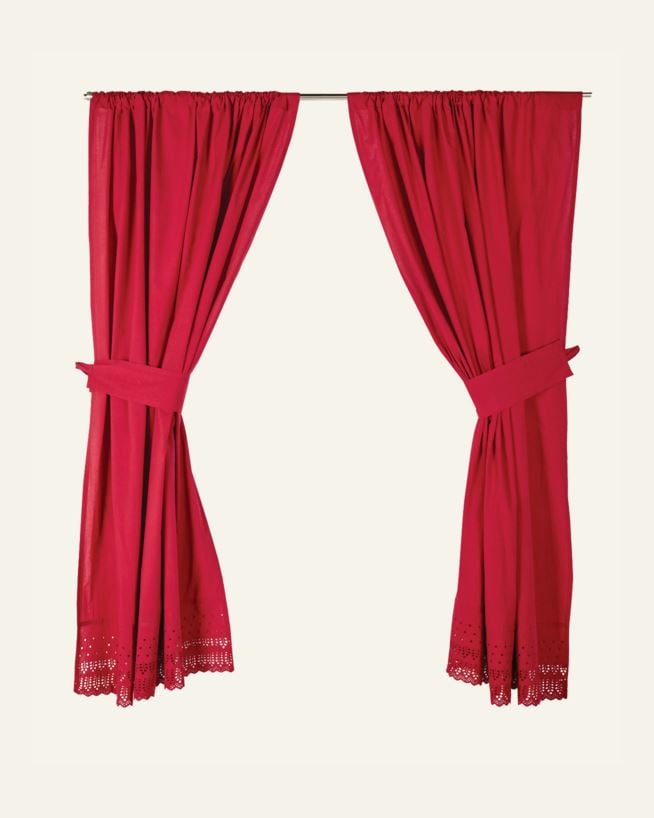 Küchenvorhänge Rot - 120x160 cm Rot - 1