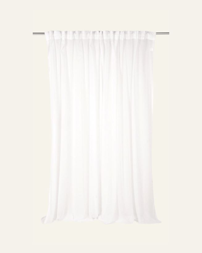 Extra breite Leinengardine Weiß - 240x250 cm Weiß - 1