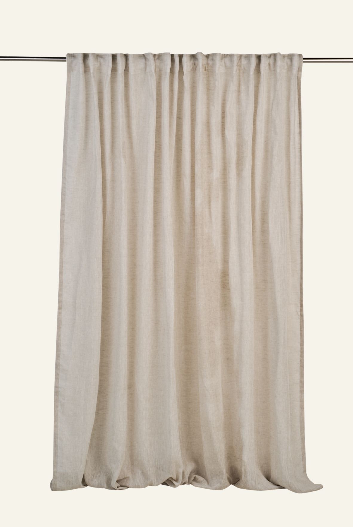 Extra breite Leinengardine Natur - 240x300 cm Natur - 1
