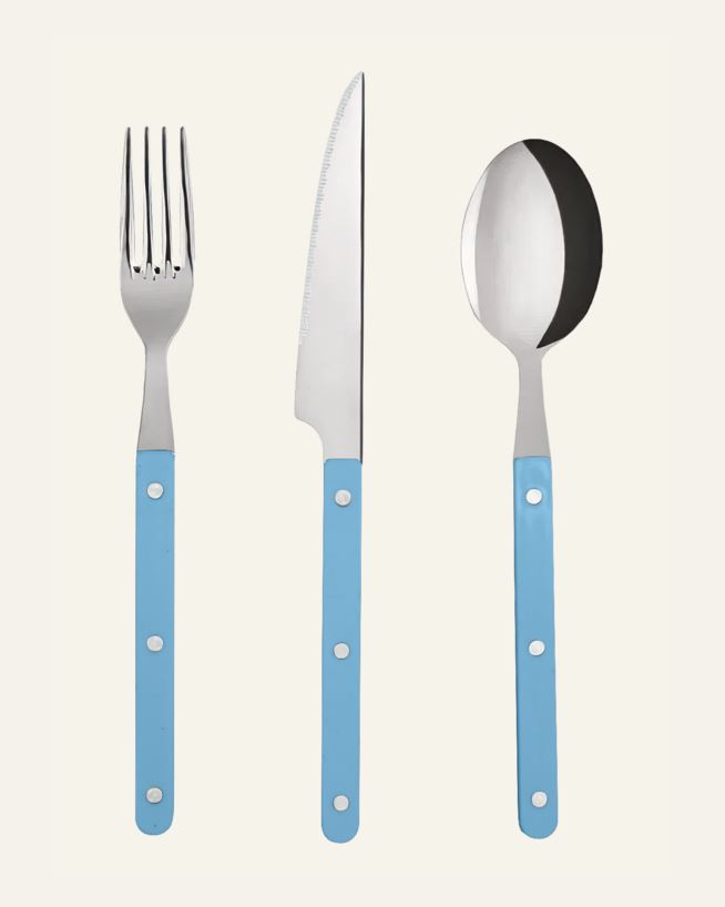 Besteck 3 Teile Blau - 3 stk Blau - 1