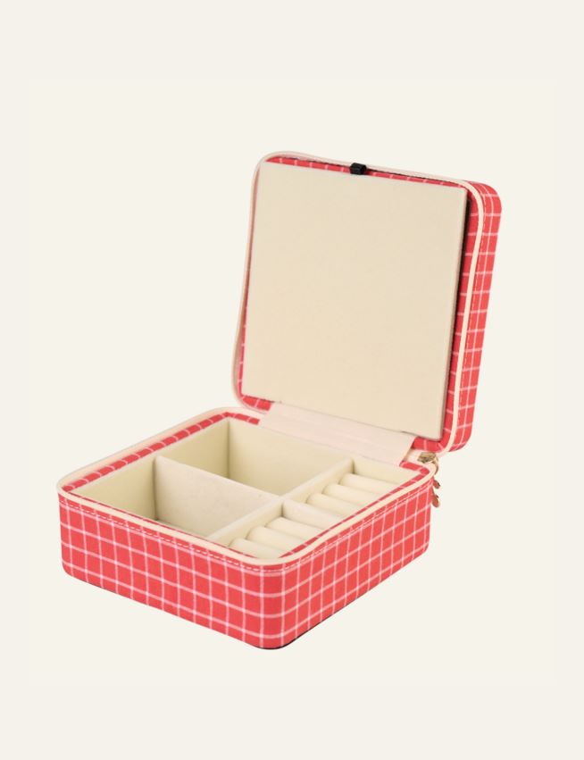 Schmuckkästchen mit Reißverschluss Rot - 2