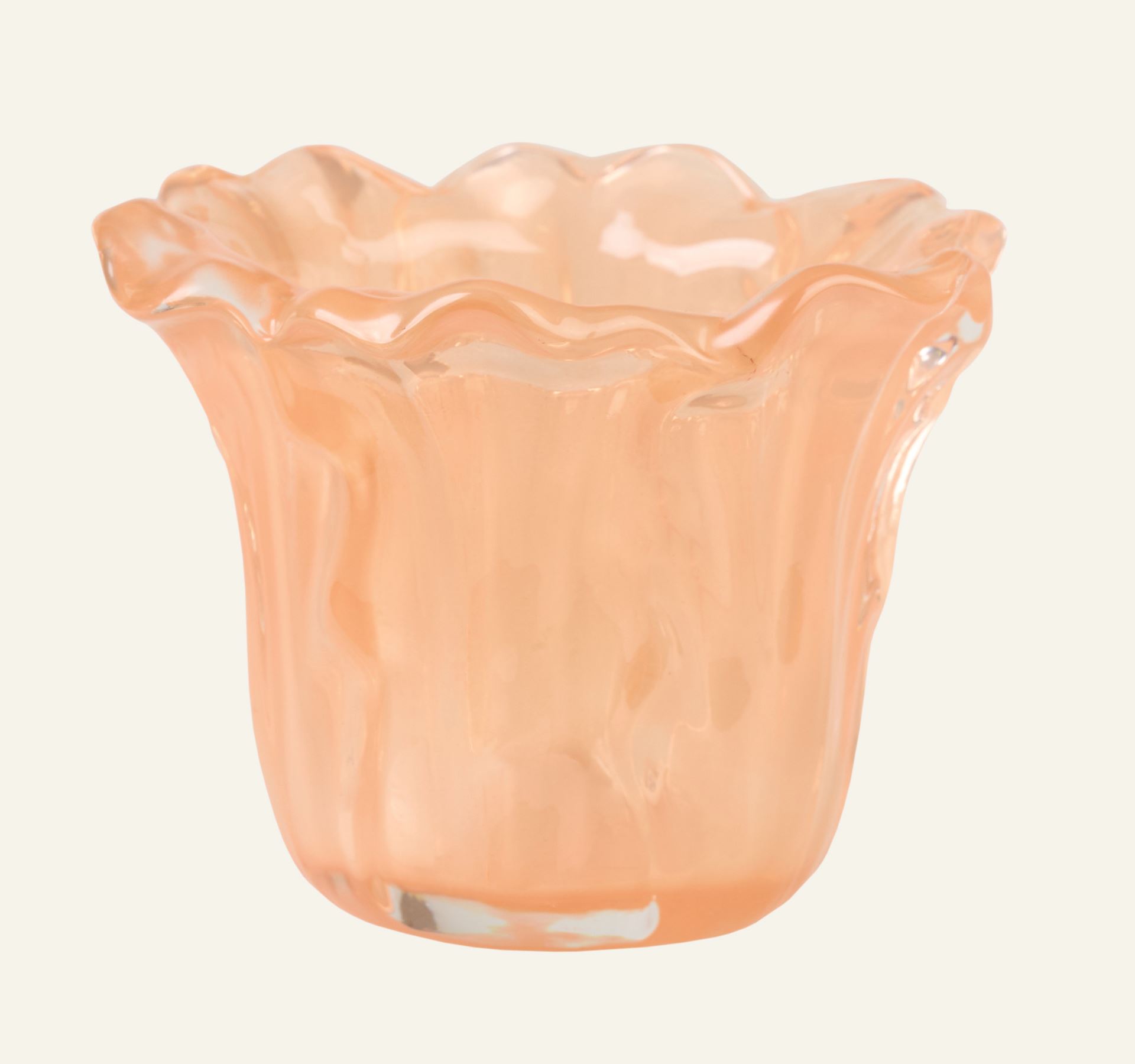Teelichthalter Orange - 10x10x7,6 cm Orange - 1