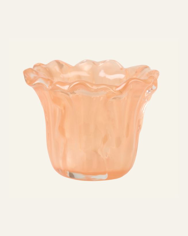 Teelichthalter Orange - 10x10x7,6 cm Orange - 1