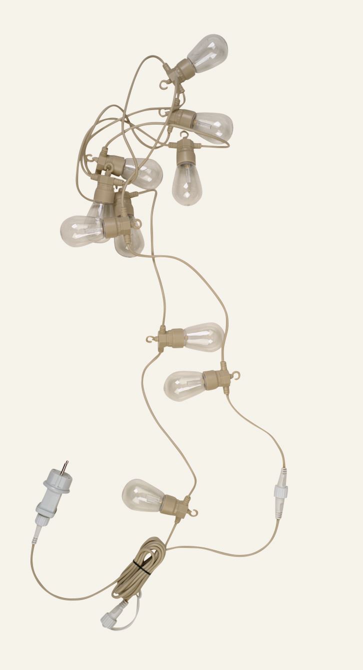 LED-Lichterkette Beige - 570 cm Beige - 1