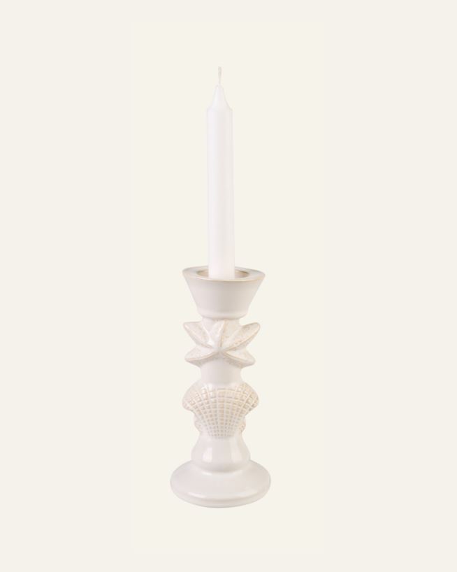 Kerzenständer Weiß - 9x9x20,5 cm Weiß - 1